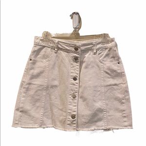 White Denim Skirt